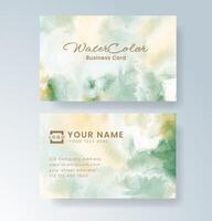 Watercolor art blending into a clean card layout. vector