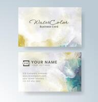 Delicate watercolor elements creating a graceful card design. vector
