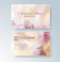 Unique business card design with a subtle watercolor blend. vector