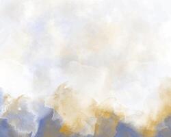 Blurred edges and vibrant tones in digital watercolor art. vector