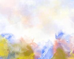 Abstract and whimsical watercolor swirls in digital form vector