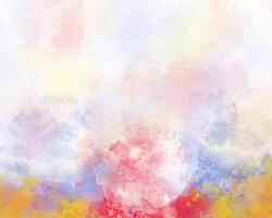 Abstract colorful painting using digital watercolor brush effects. vector