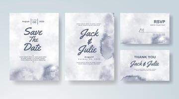 Artistic marriage invitation featuring abstract splash work. vector