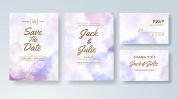 Soft and smooth watercolor splashes in a digital invitation. vector