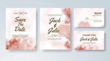 Soft and dreamy wedding card with abstract digital paint. vector