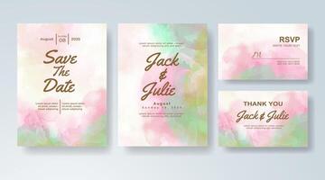Elegant digital invite with vibrant watercolor expression. vector