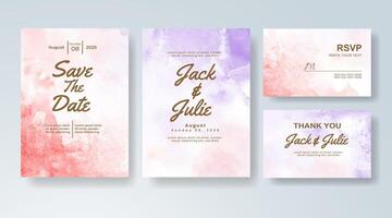 Delicate invitation design with abstract watercolor artistry. vector