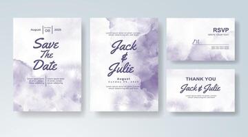 Romantic invite designed with soft abstract watercolor brushwork. vector
