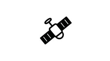Satellite Icon Space Exploration Graphic Minimalist Design Element arts vector