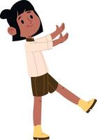 Smiling Girl in Playful Pose vector