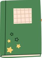 Notebook with Star Decorations vector