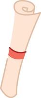 Rolled Scroll with Red Ribbon vector