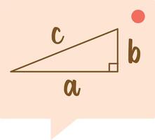 Geometric Right Triangle Diagram vector