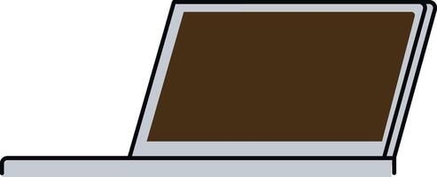 Open Laptop Side View Design vector