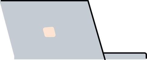 Open Laptop Side View Element vector