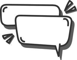 Speech Bubbles with Shadows vector