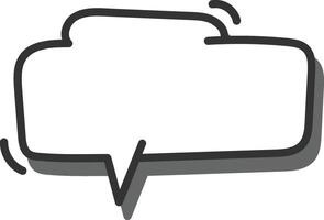 Speech Bubble with Thick Outline vector
