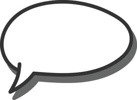 Speech Bubble with Shadow Element vector