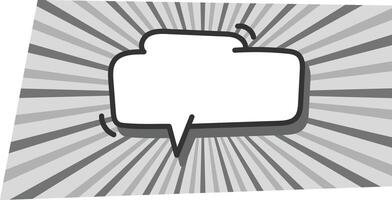 Comic Speech Bubble with Rays Halftone Background vector