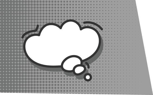 Comic Style Thought Bubble Halftone Pattern