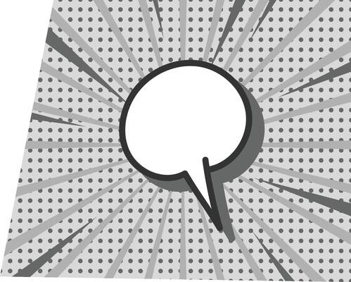 Comic Style Speech Bubble Halftone Background
