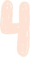 Four Digit Chalk Board Alphabet vector