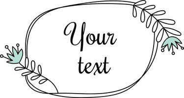 Floral Frame with Text Space Design vector