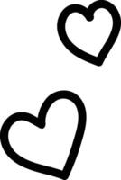 Hand-Drawn Heart Shapes vector