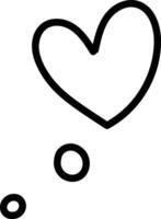 Heart with Thought Bubbles vector