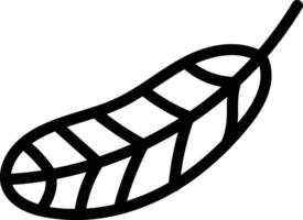 Outline Feather with Stripes vector