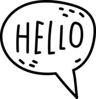 Speech Bubble with Hello Text vector