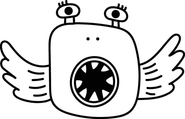 Quirky Monster with Wings