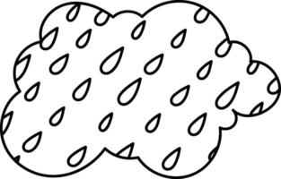 Cloud with Raindrop Patterns vector