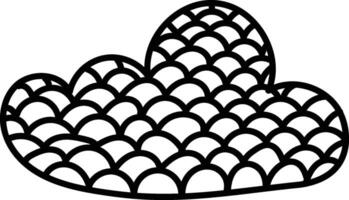Scalloped Cloud Pattern vector