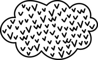Cloud with Check Marks Pattern vector