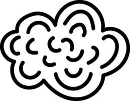 Abstract Cloud Line Art vector