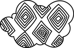 Geometric Patterned Cloud vector