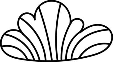 Abstract Shell Line Drawing vector