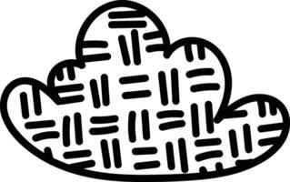 Patterned Cloud Outline Drawing vector