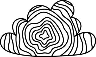 Abstract Cloud with Lines vector
