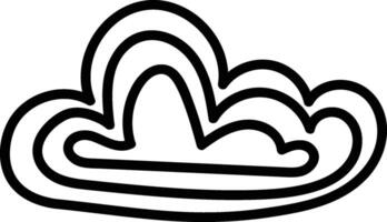 Abstract Cloud Outline Drawing vector