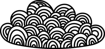Abstract Cloud with Curved Patterns vector