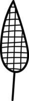 Geometric Leaf with Grid Pattern vector