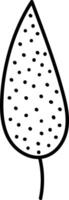Dotted Leaf Outline Drawing Abstract vector