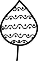Decorative Leaf with Patterns vector
