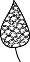 Decorative Leaf with Pattern vector