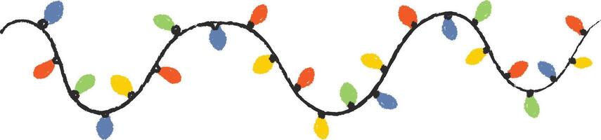 Festive String Lights Garland vector