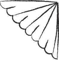 Scalloped Corner Sketch vector