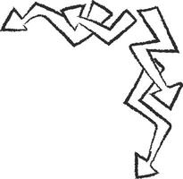 Abstract Zigzag Arrow Corner vector