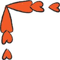 Heart Border with Rough Edges Corner vector